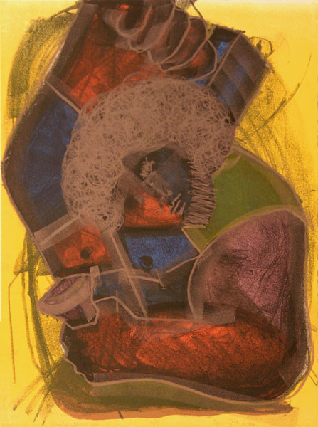Barry Smylie, Title:  Autogenous, Dimensions:  15" x 11",
Medium:  Lithograph, edition of 15, Explanation:  arising from within or from a thing itself