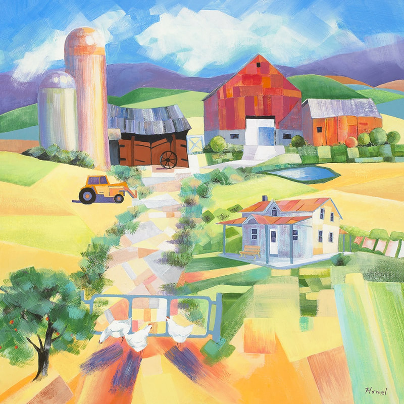 Country Patch - Acrylic painting by Robin Hamel 